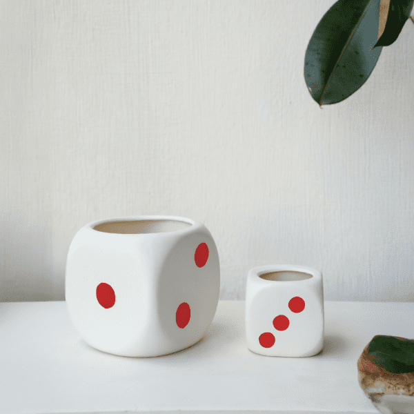 Modern Dice Planters (Red)