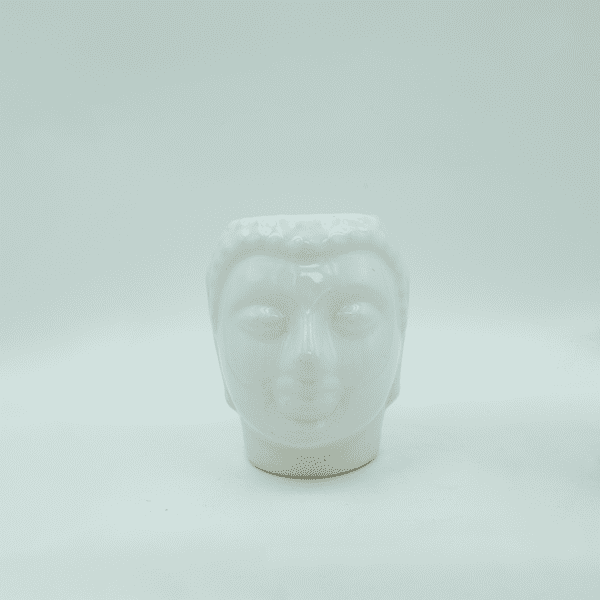 Buddha Flower Pot with Artificial Flowers - Image 2