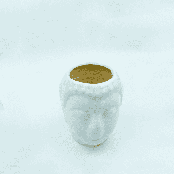 Buddha Flower Pot with Artificial Flowers - Image 3