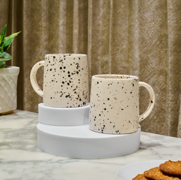 white dalmation mug - set of 2