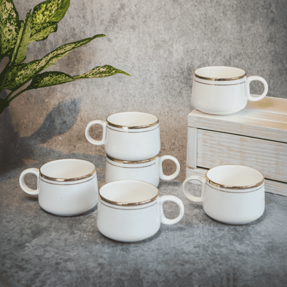 Porcelain Alive Mug Gold Patta 6Pcs