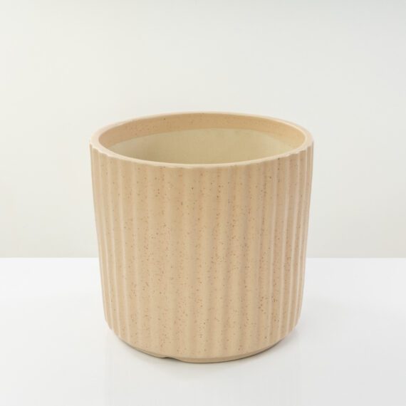 Minimalistic Beige Ceramic Large Planter
