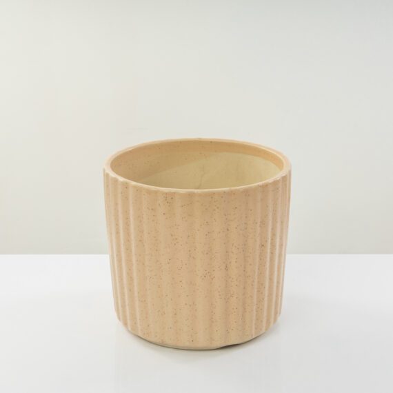 Minimalistic Beige Ceramic Medium Planter