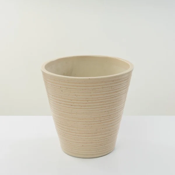 Hocc Ceramic planter with horizontal Grooves/Indoor&Outdoor planter/ 26 cm - Image 2