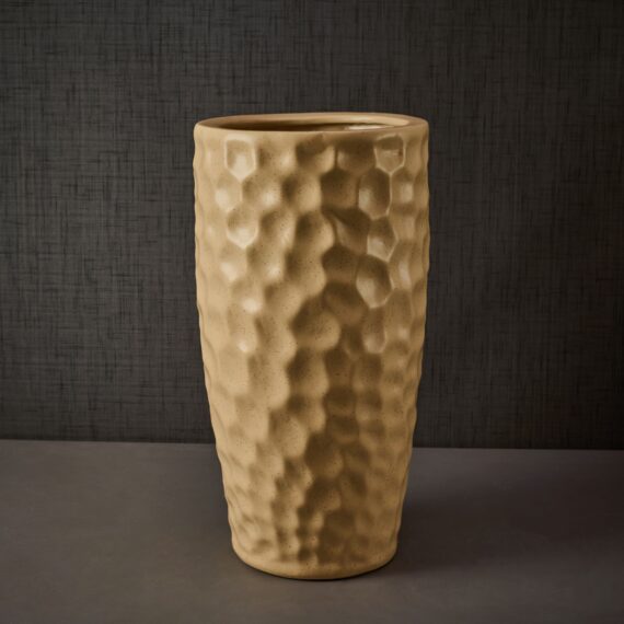 Vintage Brown Ceramic Tall Vase For Garden