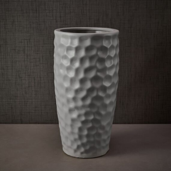 Vintage Grey Ceramic Tall Vase For Garden