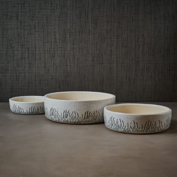 Stylish Matte Bonsai Ceramic Pots - Set of 3 For Balcony, Indoor & Outdoor Plants