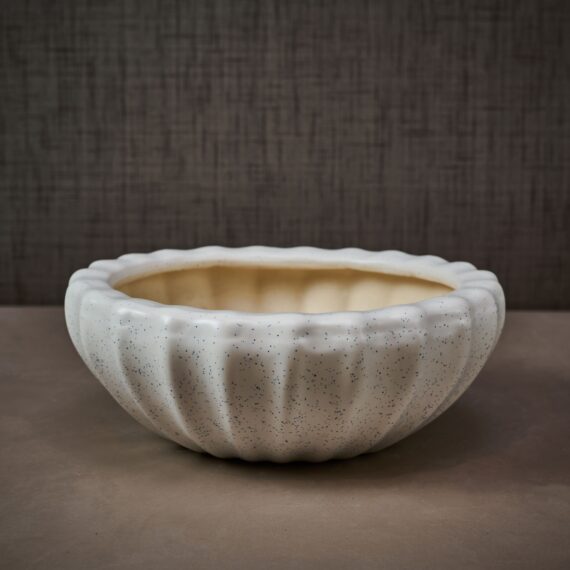 White Shell bowl Design Ceramic Large planter/ Ceramic table décor
