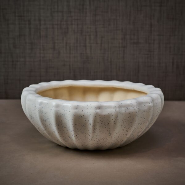 White Shell bowl Design Ceramic Large planter/ Ceramic table décor