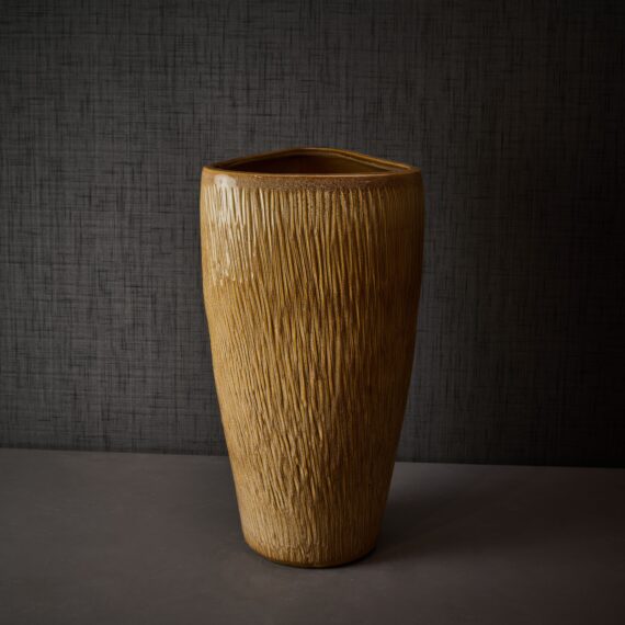 Modern Brown Tall Floor Vase for Living Room Décor